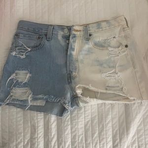 Vintage Levi Denim Half Bleached Shorts